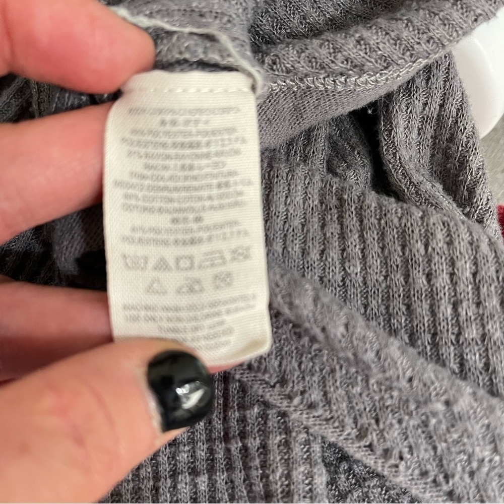 Free People We The Free Must Have Henley Top Tee Gray Size Small - Picture 12 of 12